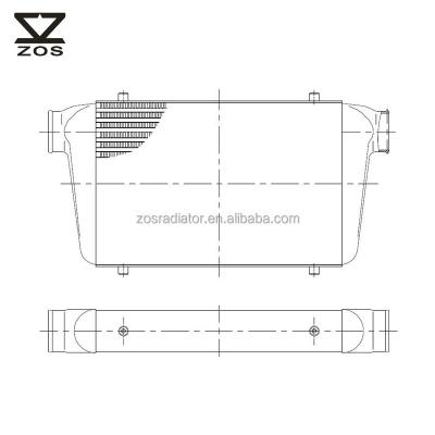 China Aluminum Alloy Intercooler Storage Capacity 226*460*65mm Aluminum Bar And Plate for sale