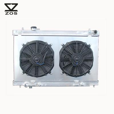 China 2576 Aluminum Radiator + Fan Shroud For Nissan 350Z 3.5 V6 03-06 VQ35DE for sale