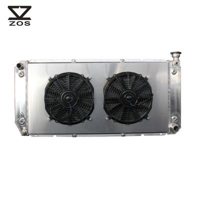 China 1520 3Row Aluminum Radiator+ Fan Shroud Foil For Chevrolet R25 C35 C/K Series 92-04 for sale