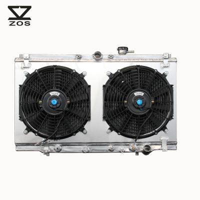 China Aluminum Aluminum Radiator + Fan Shroud For 94-01 Honda Acura 2Row 94-01 Accord To 1494 for sale