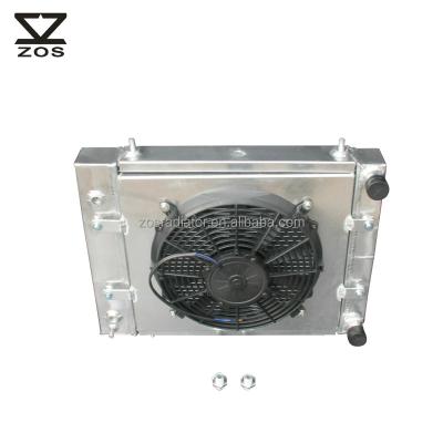 China Aluminum Aluminum Radiator and Fan Shroud For Landrover Discovery1 110 130 2.5L 200TDI 300TDI 4Cyl Turbo - 1992-1999 Diesel for sale