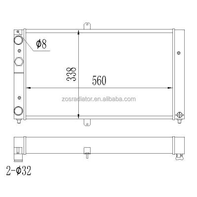 China Aluminum aluminum radiator for Lada 110 1.5 16V for sale