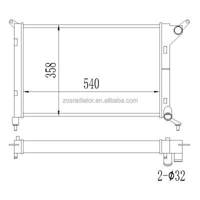 China Aluminum All Aluminum Radiator for R50 R52 R53 1.6 Mini Cooper and One 2001-2006 NON AC for sale