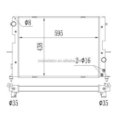 China Aluminum Aluminum Radiator For Landrover Discovery 2 SERIES 2.5 TDI TURBO - DIESEL 1998-2000 for sale