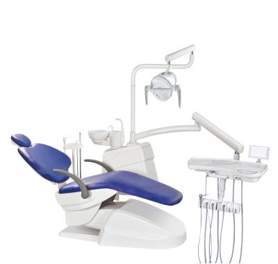 China Dentist Working Partner A comfortable dental unit and dental chair with led lamp or halogen lamp vending light SL8900 for sale