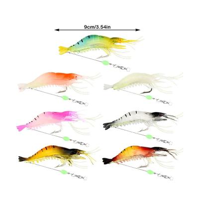 China High carbon steel Shrimp fishing lure with hook soft fishing shrimp rig for sale