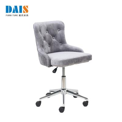 China Modern new type nordic seat height adjustable bar chair with velvet button bar furniture in living room for sale