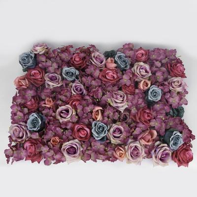 China Hot Selling Home/Office/Party/Wedding Decoration Wall Mounted Flower Wall Backdrop Mix Color Artificial Flower Wedding for sale