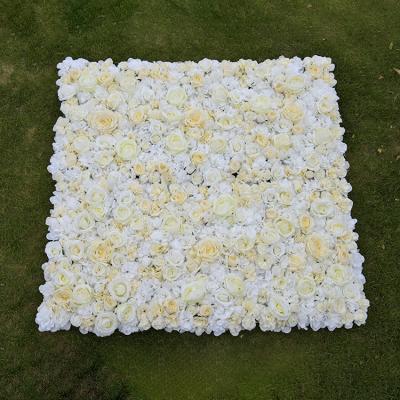 China New Fashion Home/Office/Party/Party Mix Color Artificial Rose Wall Wedding Decoration Flower Wall Artificial Silk Flower Decoration Wedding for sale