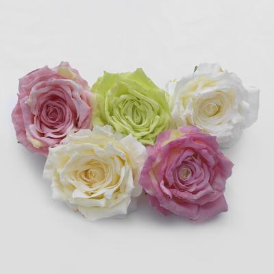 China Yiwu Rose Flower Artificial Flower Eco-friendly Wedding Decoration Flower Heads for sale