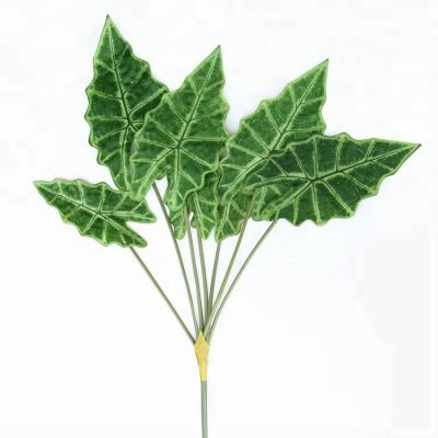 China Home Decorative Eco-Friendly Greenery Artificial Plastic Branches Leaves Window Sill Office Kitchen Plants Grow Leaves for sale