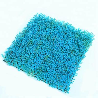 China EW-013 Modern Easily Assembled Dense Artificial Garden Decoration Sky Blue Grass Wall for sale