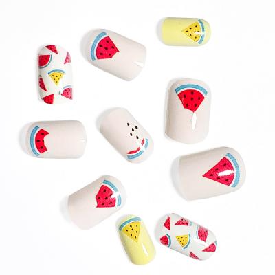 China Cartoon Style Fake Nails Cute Kids Style Fake Nails Artificial Nails Kids Fake Nails for sale