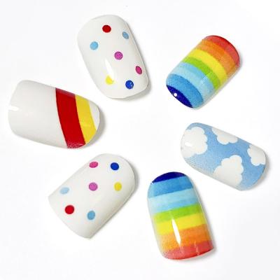 China Cartoon Design Cute Picture Child Fake Nails Little Miss Nails For Little Girls for sale