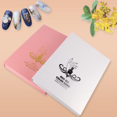 China Nail art bail beauty salon 216 white and pink nail art book nail book chart display nail book for sale