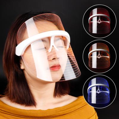 China Skin Tightening 3 Colors Rechargeable Led Beauty Mask Photon Skin Rejuvenation Device for sale