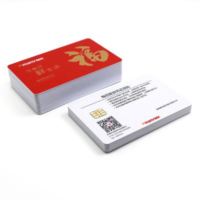 China Club Customized Printable Smart Contact Chip Card QR Code PVC Frosted Business Card for sale