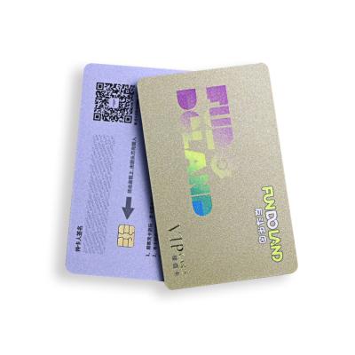 China Waterproof / Waterproof Customized VIP Stored Value Card Metallic Plastic Printing With Smart Touch Chip SLE4428 for sale