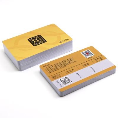 China Premium Company PVC Brushed Gold Business Card Custom With QR Code for sale