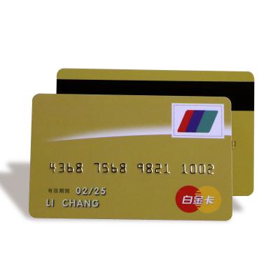 China Customized Waterproof/Waterproof PVC Platinum Embossed Plastic Card Printing Magnetic Stripe Loyalty Card for sale