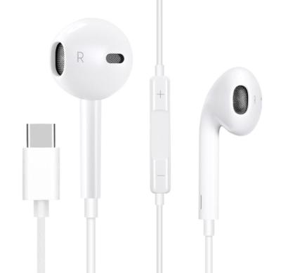 China In-ear Type C Earphone USB C Earbuds with MIC and Volume Control for iPhone Samsung Huawei Xiaomi Wired for sale