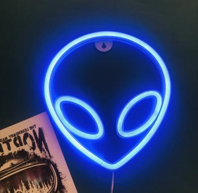 China Alien Alien Neon Lights For Wall Deco Battery USB Powered Decorative Led Neon Signs Alien Neon Signs Lights For Home Room Bar Party for sale