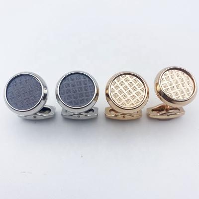 China Wholesale Metal Cufflinks Rose Gold Silver Men's Automotive Cuff Links High Fashion Shirt for sale