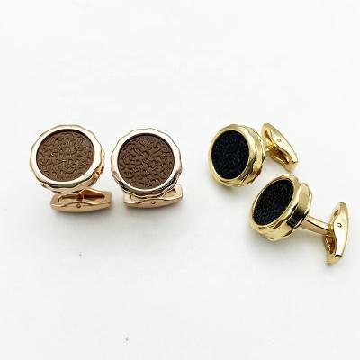 China Newest ALLOY Metal Men's Suit Shirt Cuff Links Wholesale Price Round Metal Cufflinks for sale