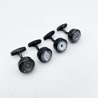 China Wholesale ALLOY Men's Shirts Black Metal Cufflink Saudi National Day Gift Cufflinks for sale