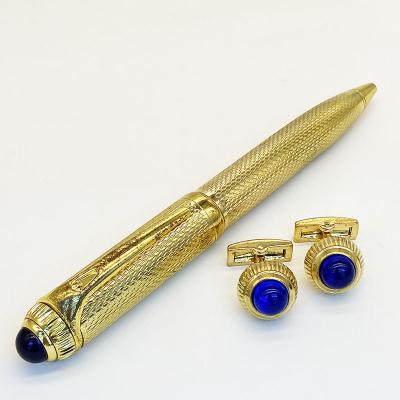 China Promotion\Business\Metal Pen And Cufflinks Business Model Customization Cufflinks School Stationery\Office And Luxury Ballpoint Pens for sale