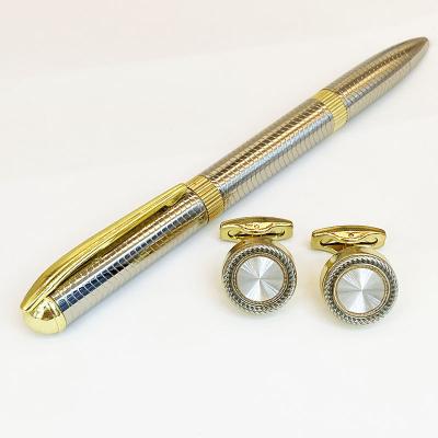 China Promotion\Business\Competitive Price Opp Package Vintage Classic Cufflinks School\Office Stationery With Pen Set Custom Luxury Cufflinks Pen for sale