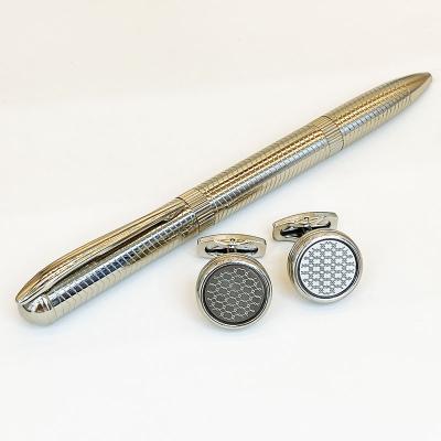 China Promotion\Business\Exquisite Workmanship Cufflinks School Stationery\Office and Custom Promotional Tip Pen Metal Cufflinks Pen Wholesalers for sale