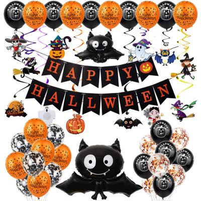 China Paper Halloween Decorations Halloween Balloons Garland Kit Pack Latex Balloon Decoration Set For Halloween Party Decorations Supplies for sale