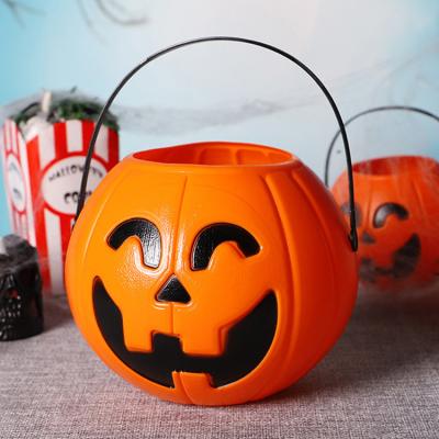 China Party Halloween Carnival Plastic halloween  kids pumpkin buckets halloween candy bucket pumpkin halloween bucket for sale