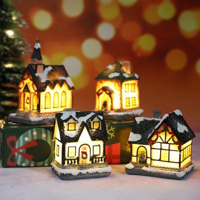 China Christmas Decorations Christmas Village Sets  LED Lighted Christmas Village Houses Christmas Village Collection Indoor Room Decor for sale