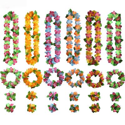 China Festival/Holiday Summer Party Wreath Flower Hawaii Dance Garland Neck Loop Hawaiian Lei Garland Hawaiian Necklace Garlands for sale