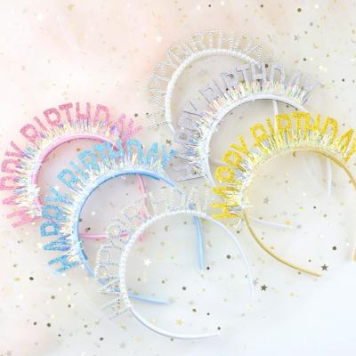 China Birthday party Birthday Headband Happy Birthday Headbands For girl Headpiece Girls Party Hair for sale