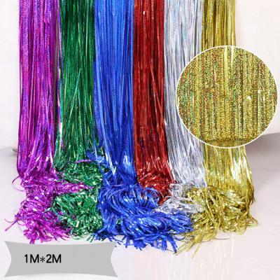 China Flashing Rain Curtains Party Decoration Rain Curtain Photography Background Decoration Foil Laser Rain Curtain for Birthday Party for sale