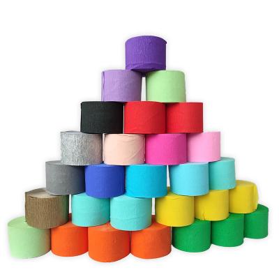 China Paper Crepe Paper Rolls Party Streamers for Christmas Birthday Wedding Easter Party Decoration Crepe Paper Streamer for sale