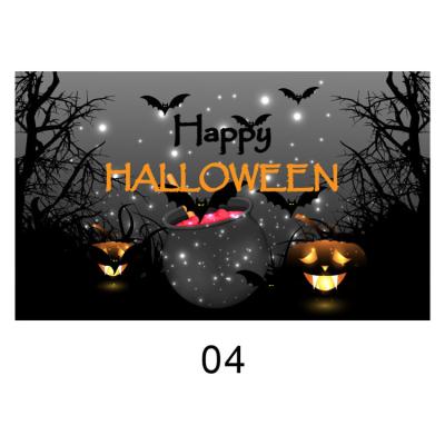 China Halloween party Vintage Halloween Fabric Backdrop Haunted House Classic Backdrop Halloween Decoration Background for Photography for sale