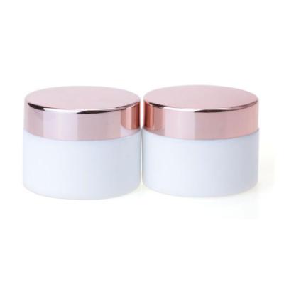 China Cosmetic Recycled Glass Jar 30g 50g 100g Thick Bottom Customized Empty Cosmetic Cream Jar For Skin Care Packaging for sale