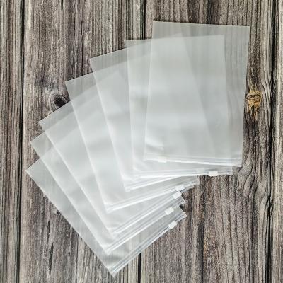 China Recyclable Wholesale Eco - Friendly Resealable Custom Frosted Transparent Zipper Bags , Swimwear PE Plastic Packaging Bag for sale