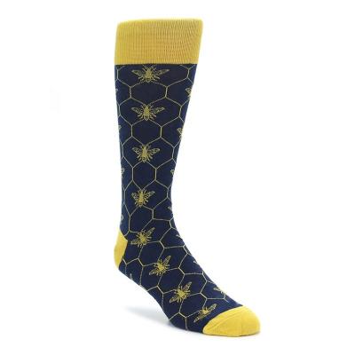 China Custom Graphic Breathable Honey Bee Tube Dress Socks Yellow for sale