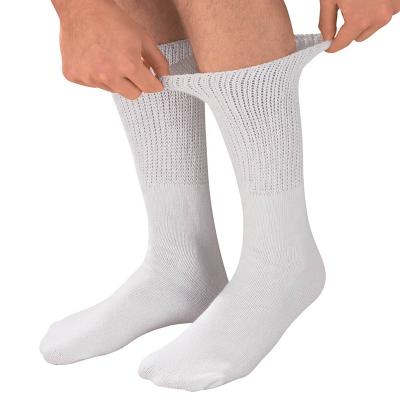 China Custom Antibacterial Cotton Diabetes Crew Seamless Soft Socks For Diabetics for sale