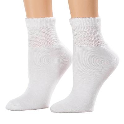 China Custom Breathable Thick Toe Black White Seamless Ankle Bamboo Diabetic Socks For Women for sale