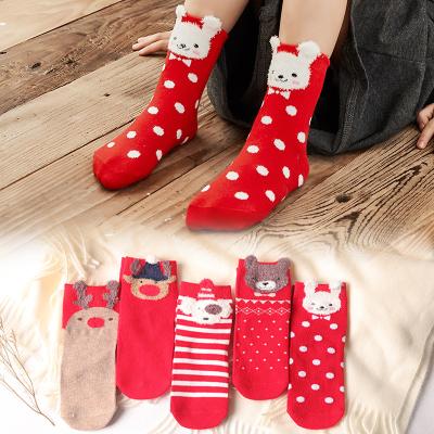 China QUICK DRY Autumn Children's Cotton Socks Three Dimensional Cartoon Christmas Socks for sale