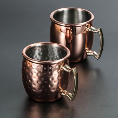 China 60ml Sustainable High Quality Mule Moscow Cup 304 Stainless Steel Mini Mule Mug for sale