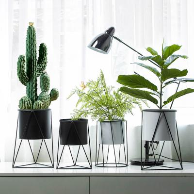 China Black White Europe Color Hairpin Plant Stand Flower Pot Planter China Shape Green Plant Pot Indoor Decoration Flower Stand for sale