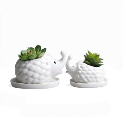 China Traditional Home Indoor White Succulent Planter Pots Small Ceramic Flower Decoration Pot for sale