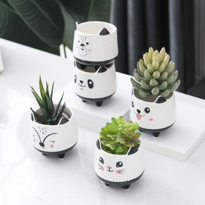 China Ceramic creative special meat flowerpot traditional meat plant mini flower pot for sale